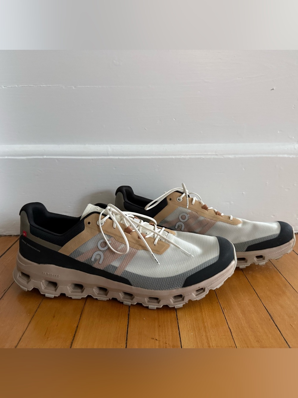 On Running Men's Cloudvista Running Shoes Beige Black White